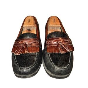 Dockers kiltey leather tassel loafer men’s 9.5W Black and Brown Slip on